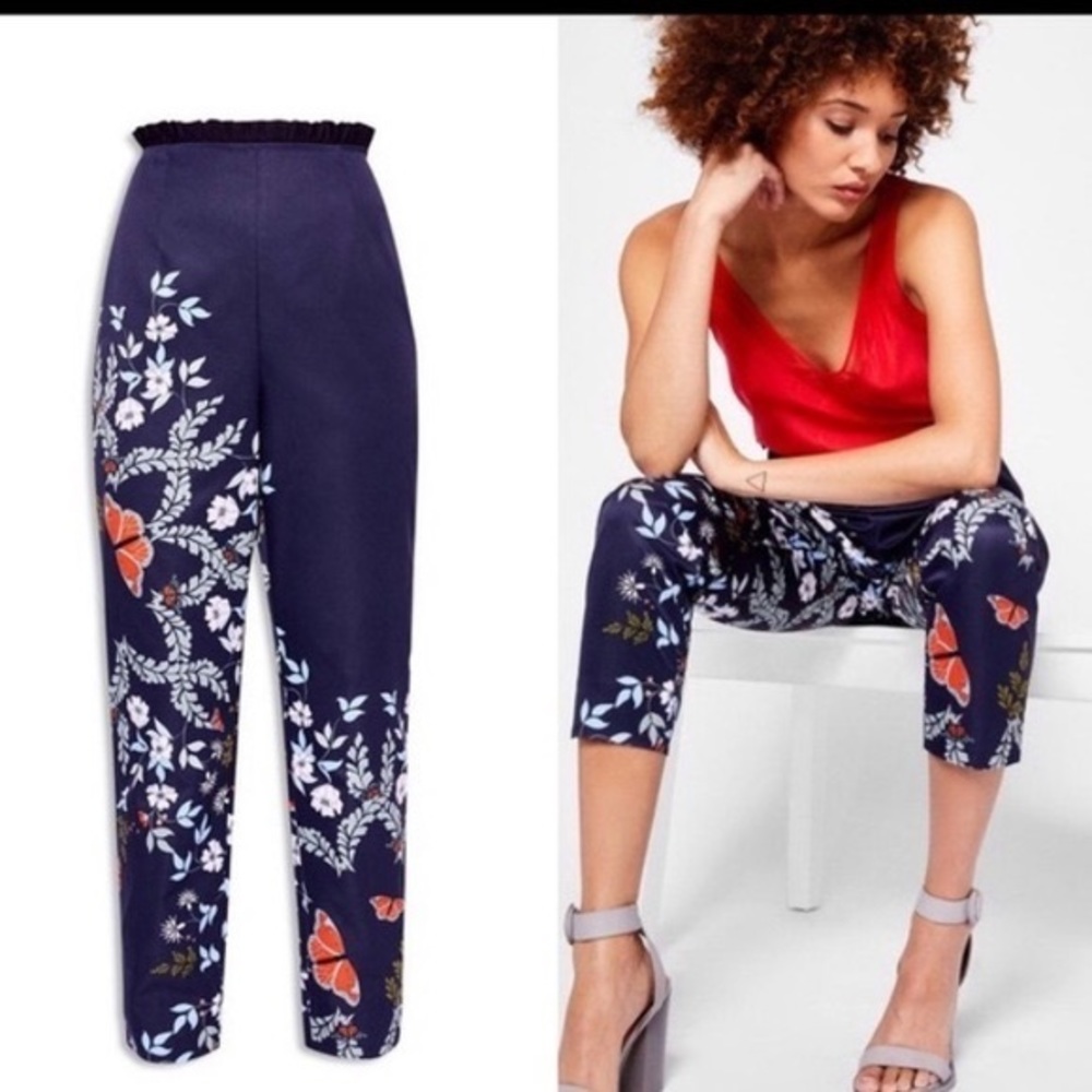 NWOT Ted Baker Cropped Leonna floral Pant 6